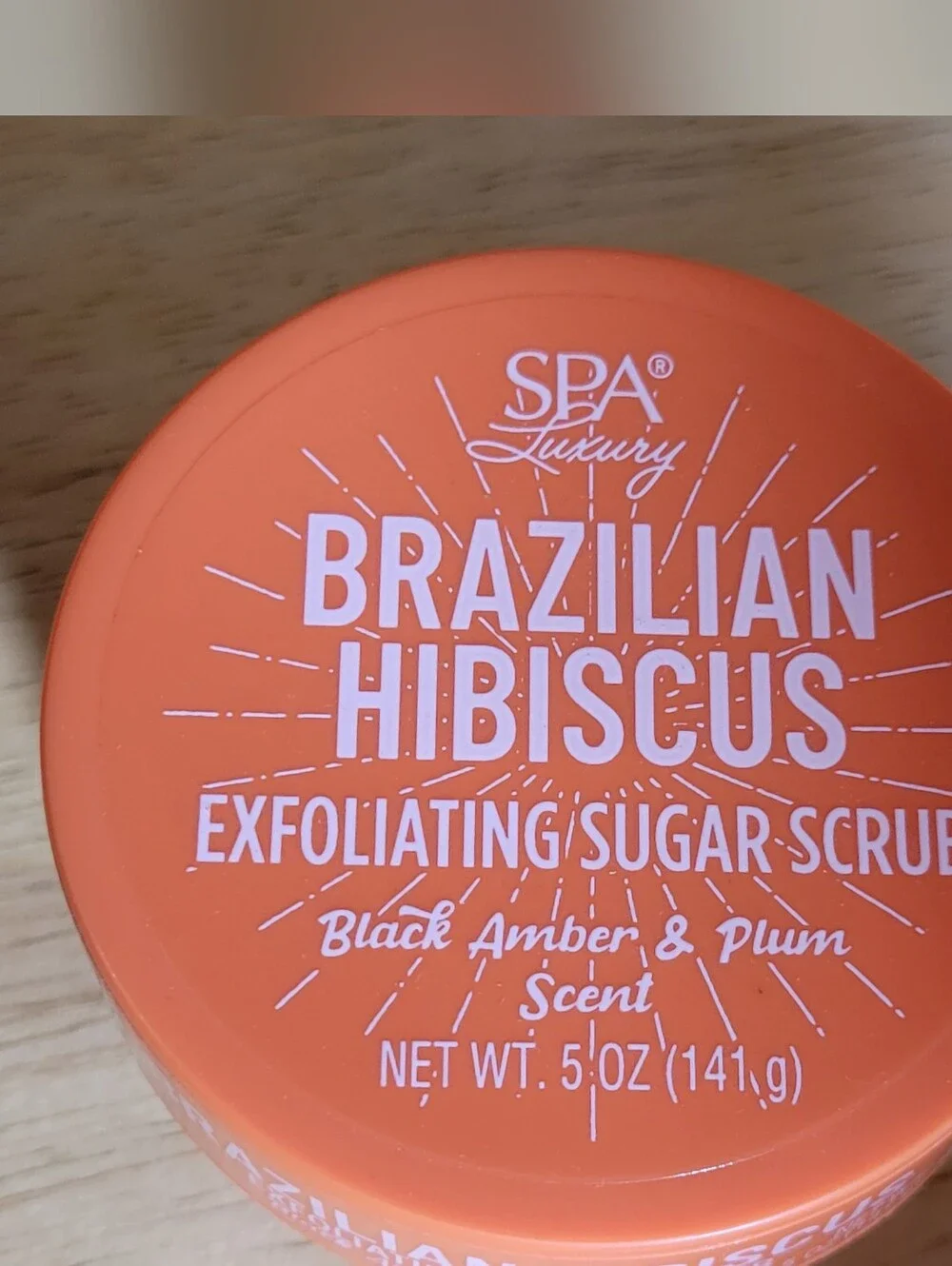 SPA Luxury Brazilian Hibiscus Exfoliating Sugar Scrub (Black Amber & Plum Scent)
